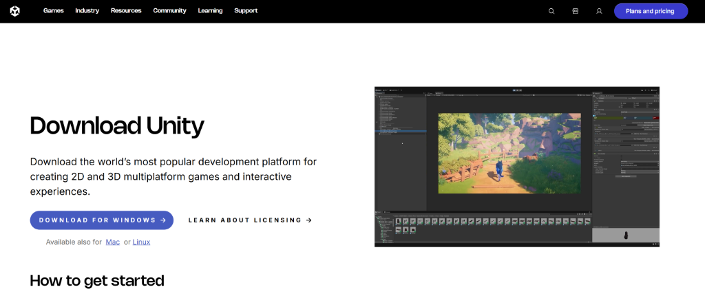 Unity Download Page