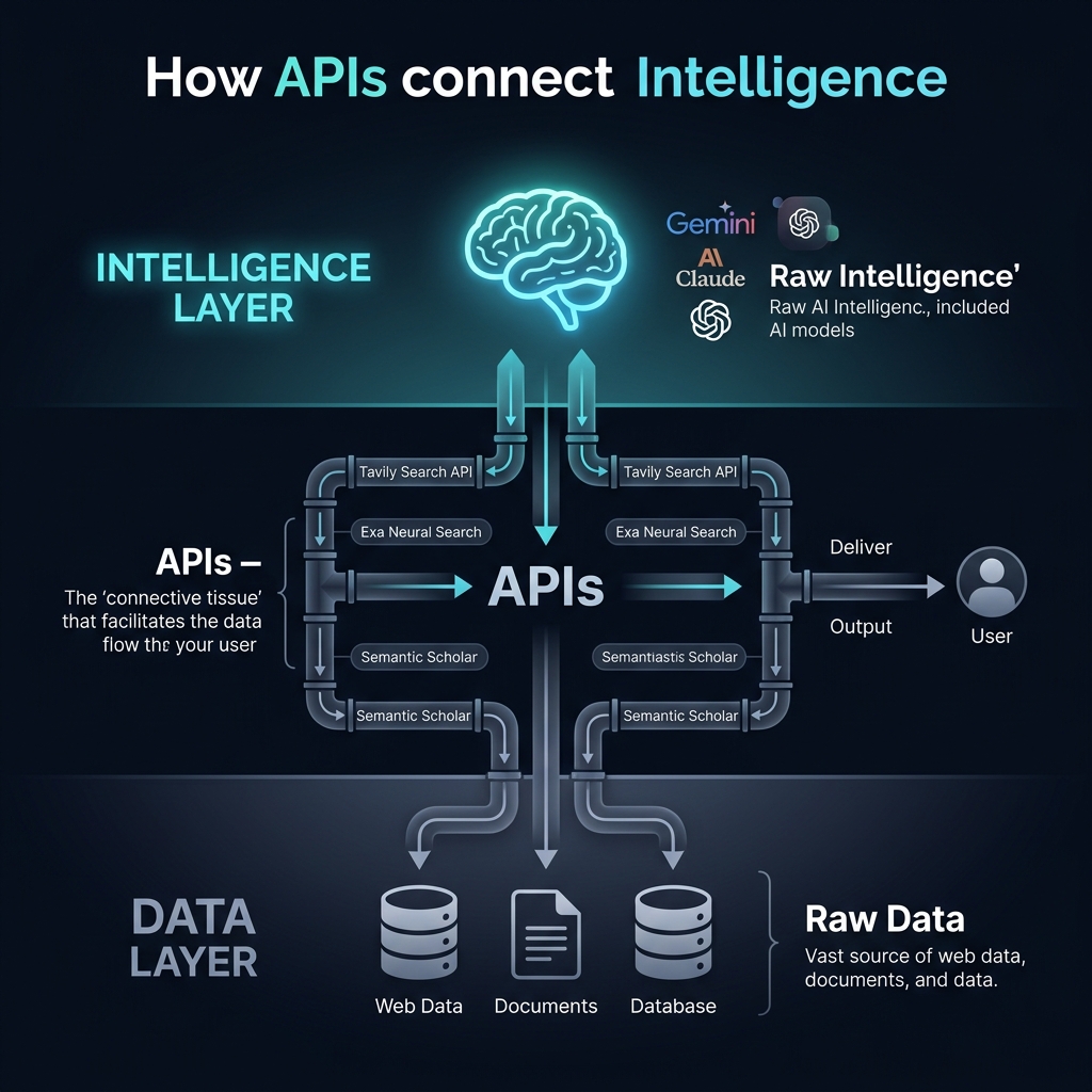 APIs bridging the Intelligence and Data layers