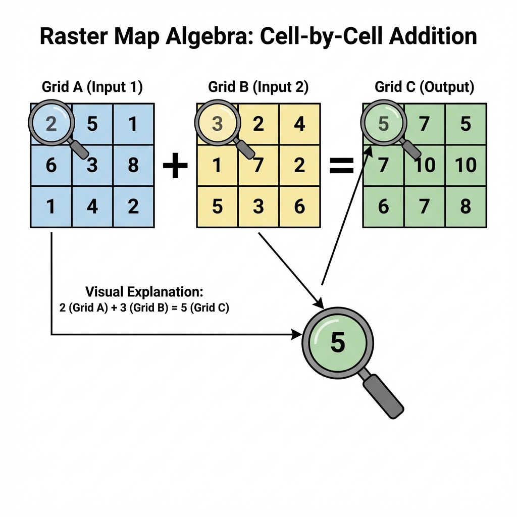 Raster Map Algebra Diagram