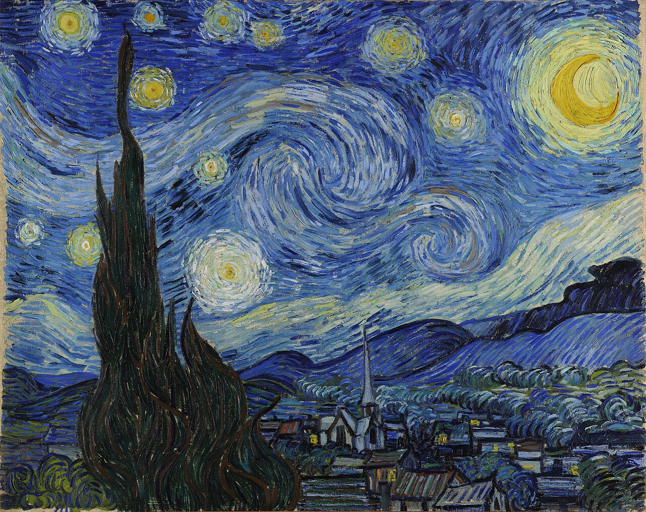 Vincent van Gogh's The Starry Night (1889)