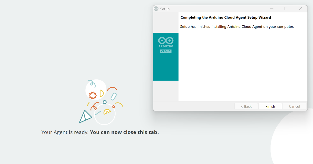 Arduino Cloud Agent Installation Complete