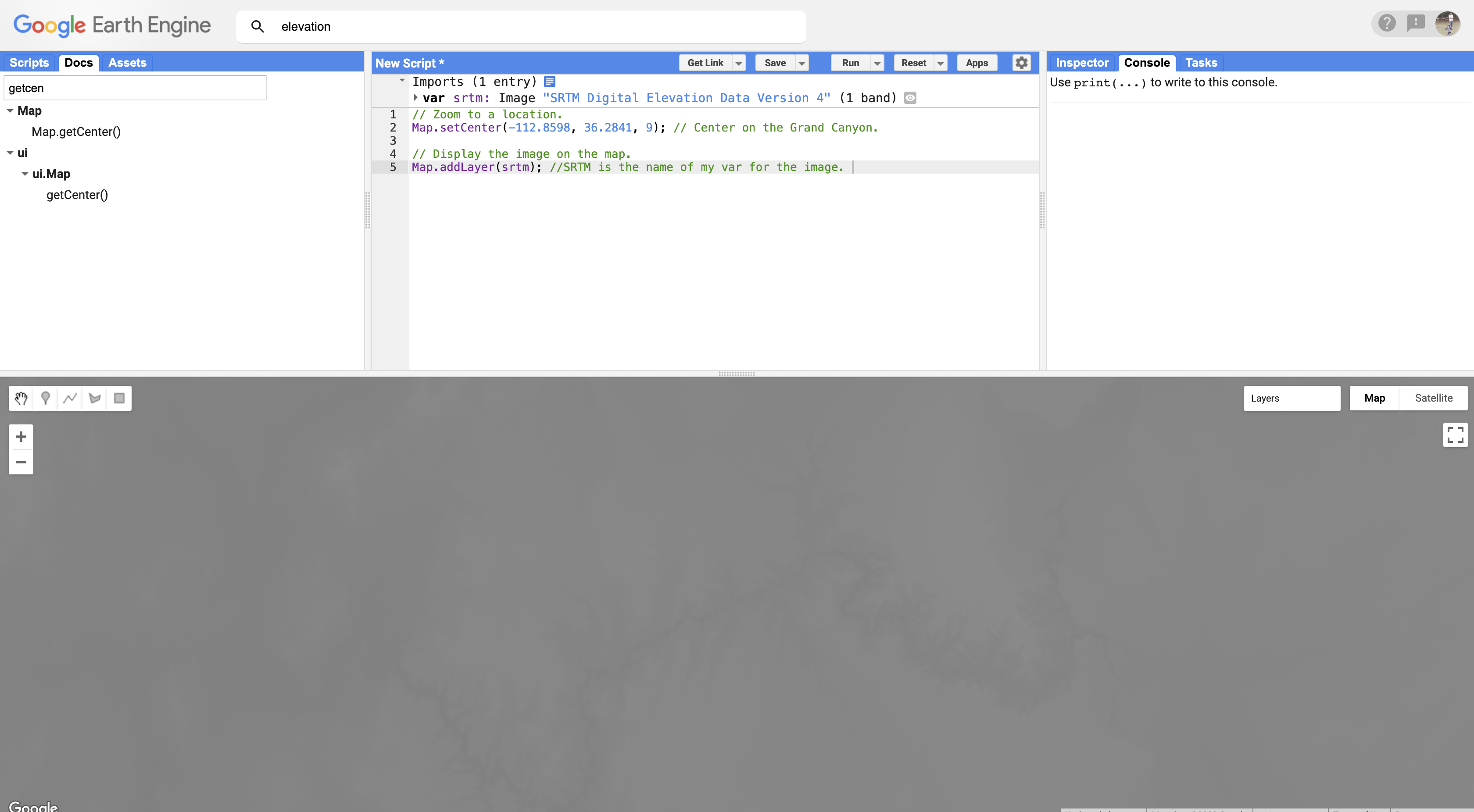 results from the code