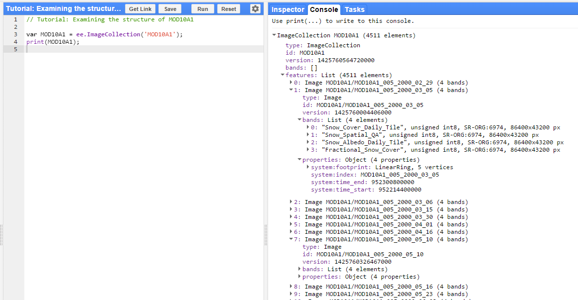 MOD10A1 Data Structure