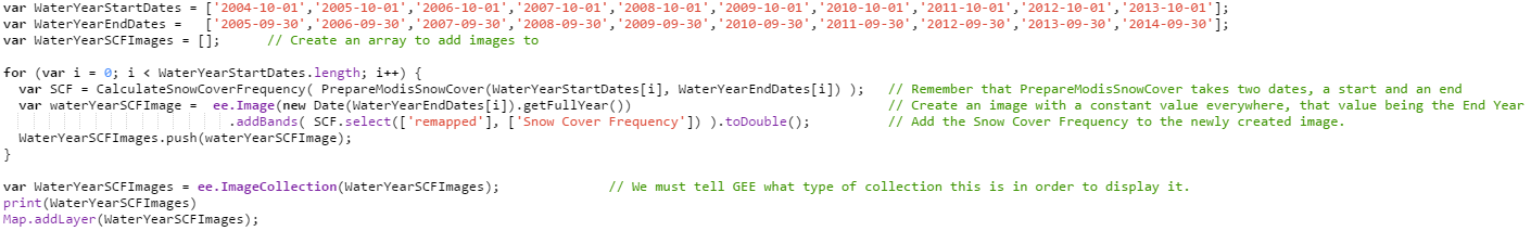 Add date to image collection