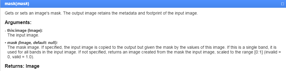 Mask method description
