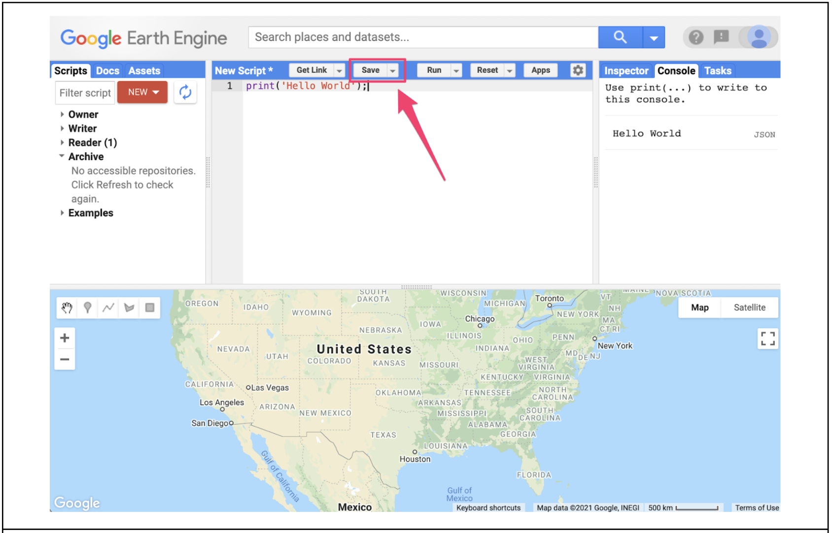 Save Button location in the Code Editor