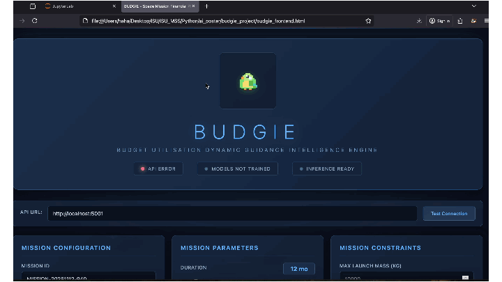 BUDGIE in action screen recording