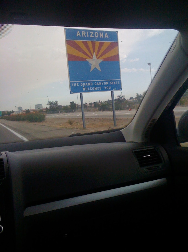 Arizona state welcome sign