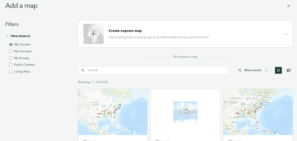 ArcGIS Map Browser Interface