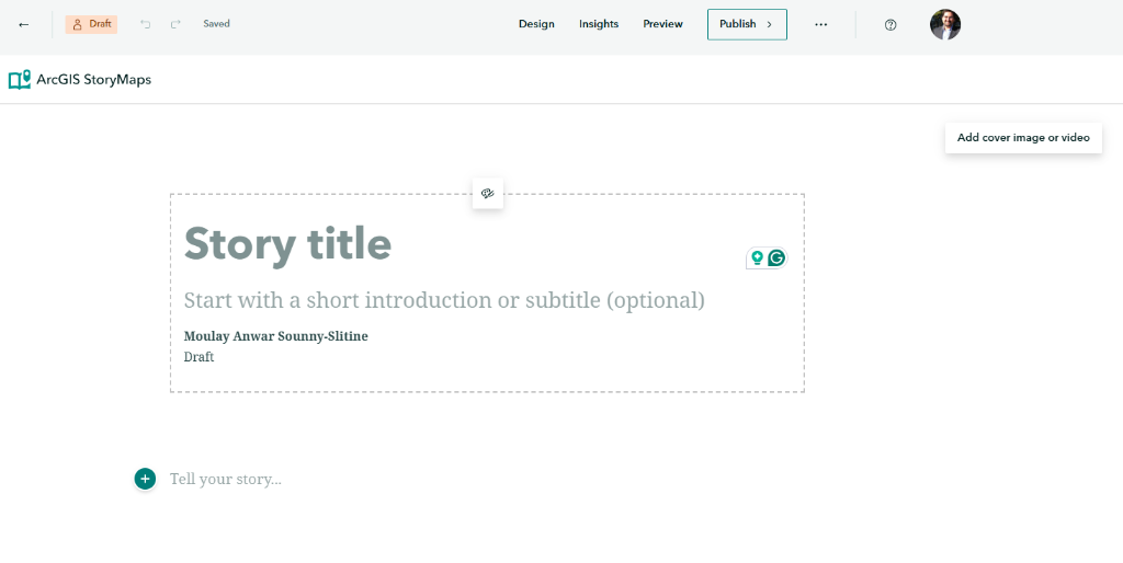 StoryMap Builder Interface