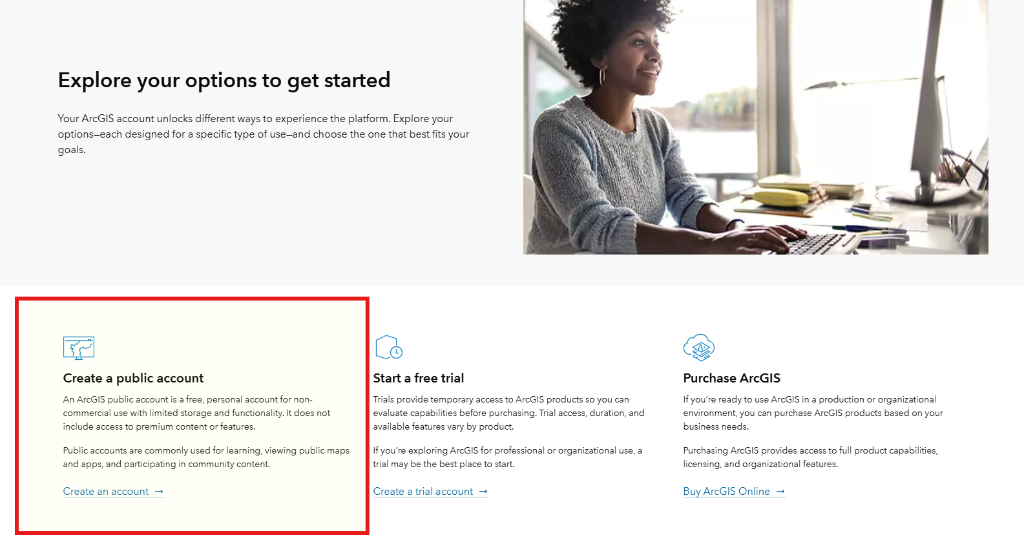 Select Create a Public Account option