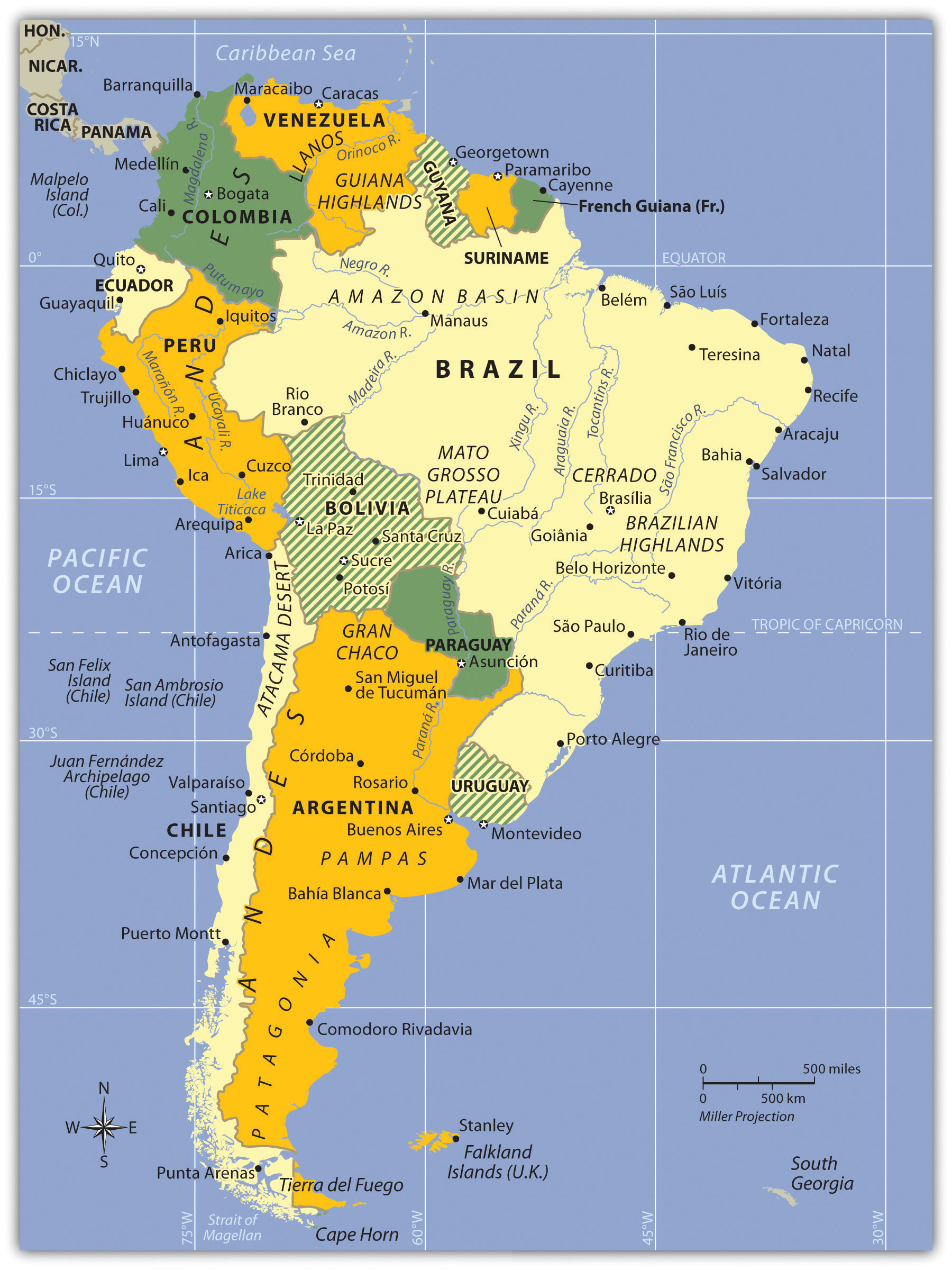 Map of Latin America