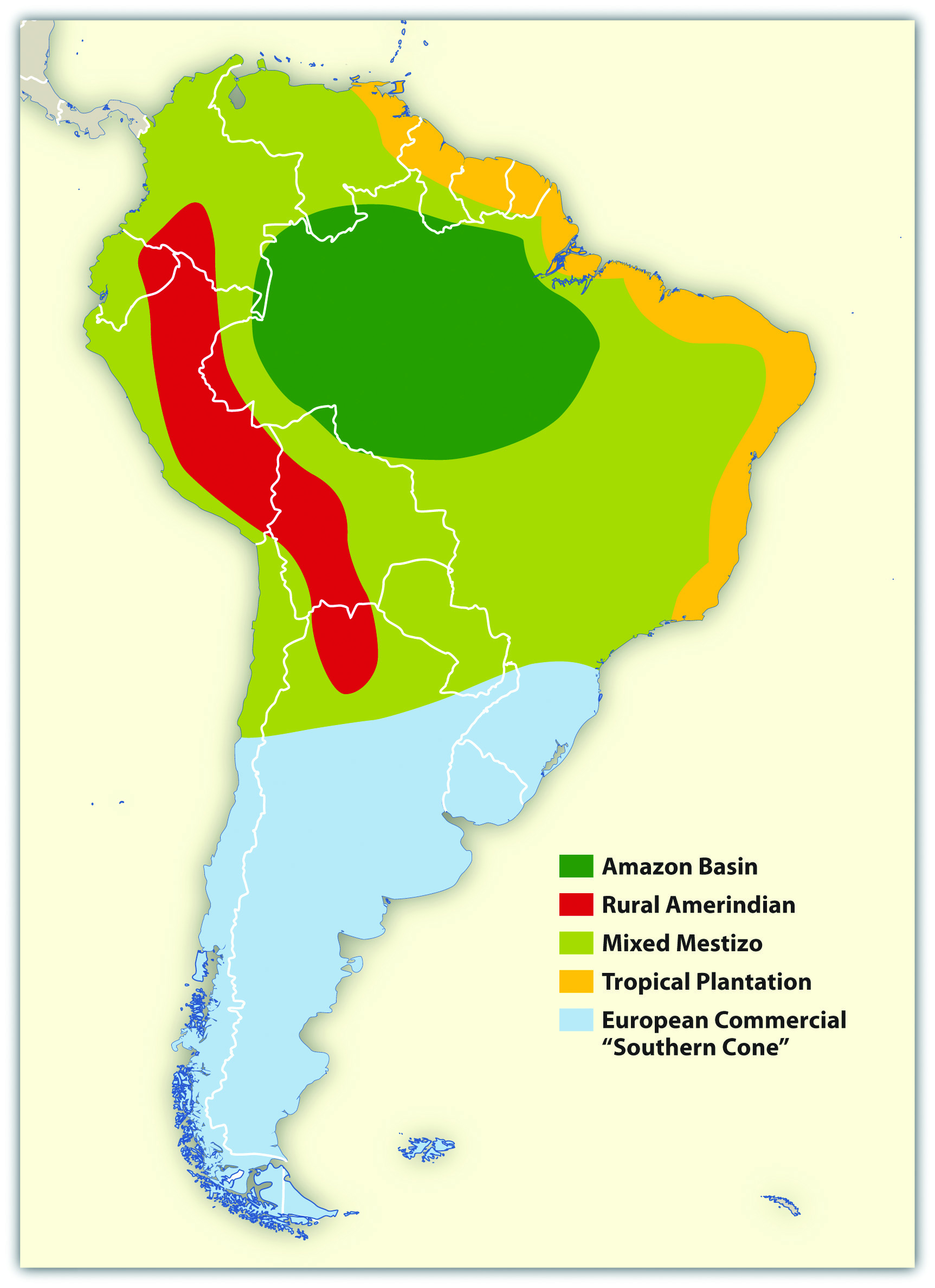 Physical regions of South America